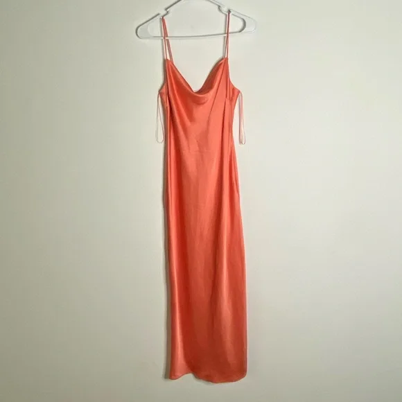 chinese dress ladies OCEAN BREEZE OMBRE SATIN MAXI DRESS  AKIRA
